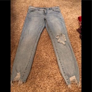 American Eagle Light wash skinny jeans high rise